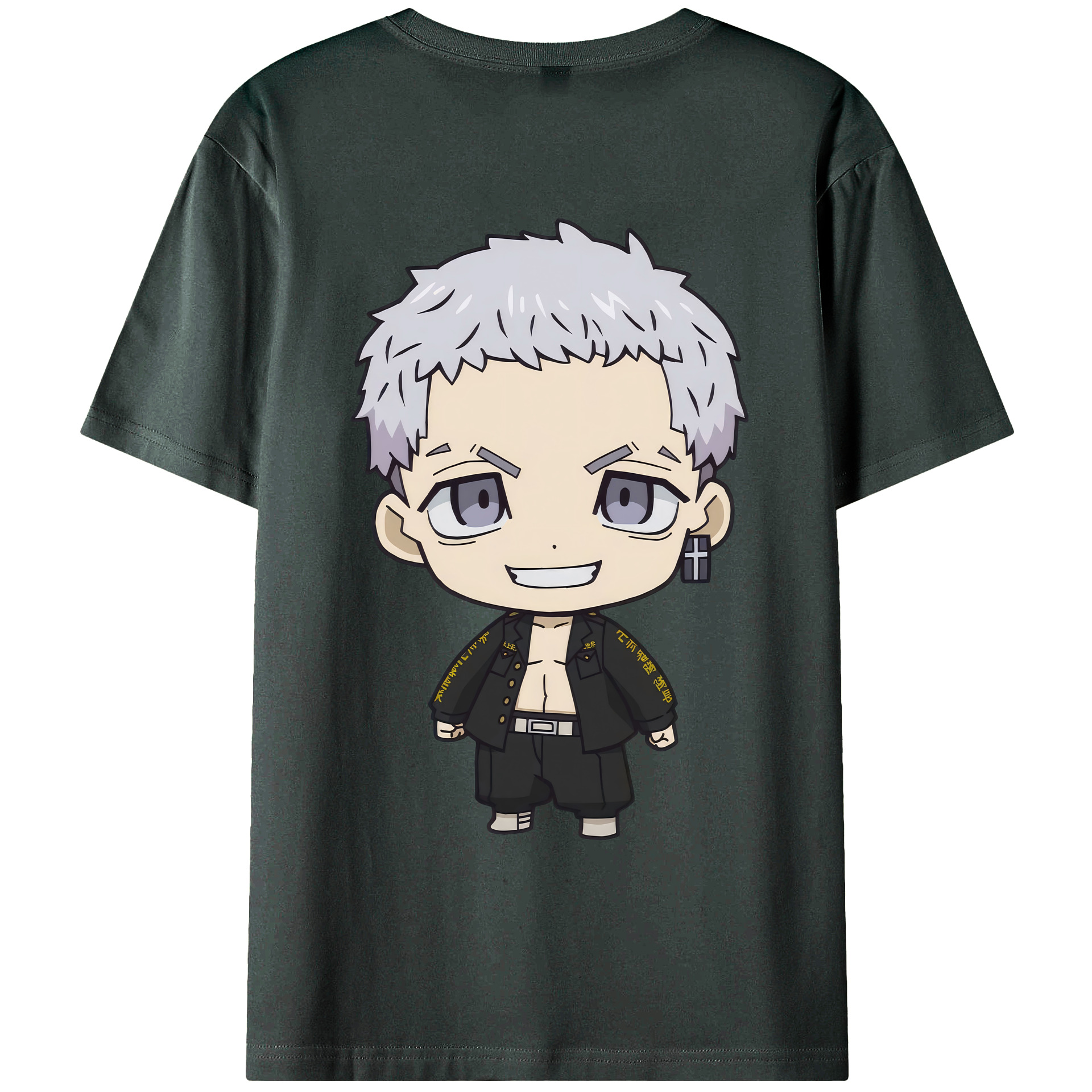 （画像用） 東京リベンジャーズ Tokyo Revengers 綿100％ メンズ半袖Tシャツ（バックプリント） 通気性